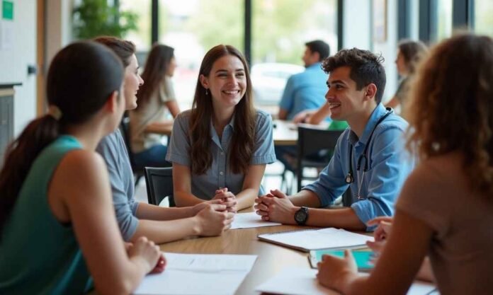 meeting of young adults at concept health house for adolescents