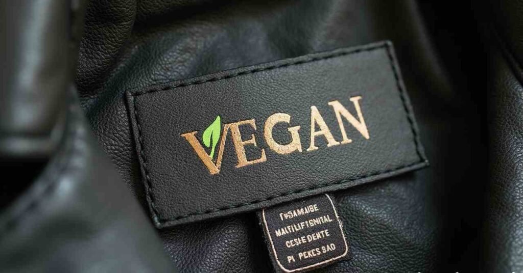 Faux leather with greenwashing label