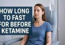 A patient preparing for ketamine therapy, illustrating how long to fast for before ketamine infusion to ensure comfort and safety.